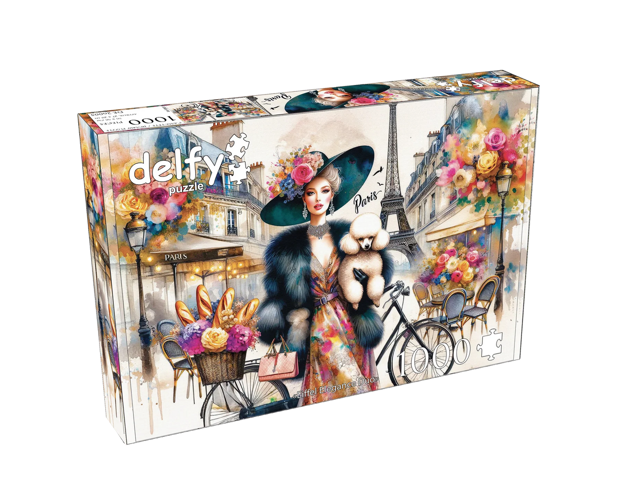 Eiffel Elegance Duo 1000 Piece Jigsaw Puzzle | Delfy Puzzles - Jigsaw Puzzles - The Puzzle Center