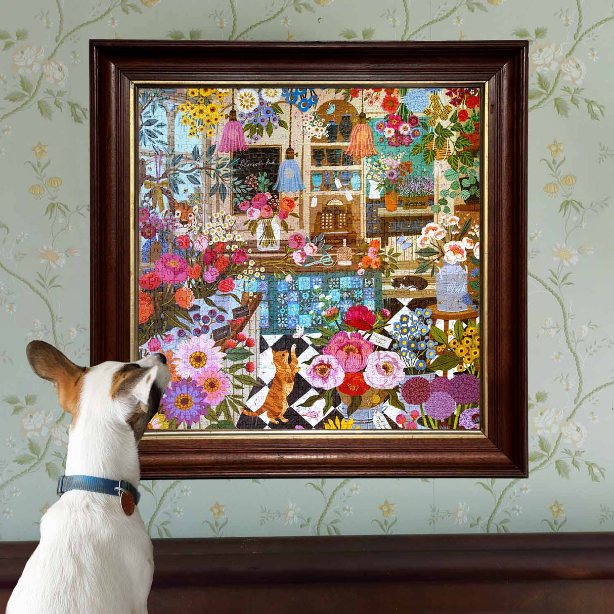 English Flower Shop 1000 Piece Jigsaw Puzzle | eeBoo - Jigsaw Puzzles - The Puzzle Center