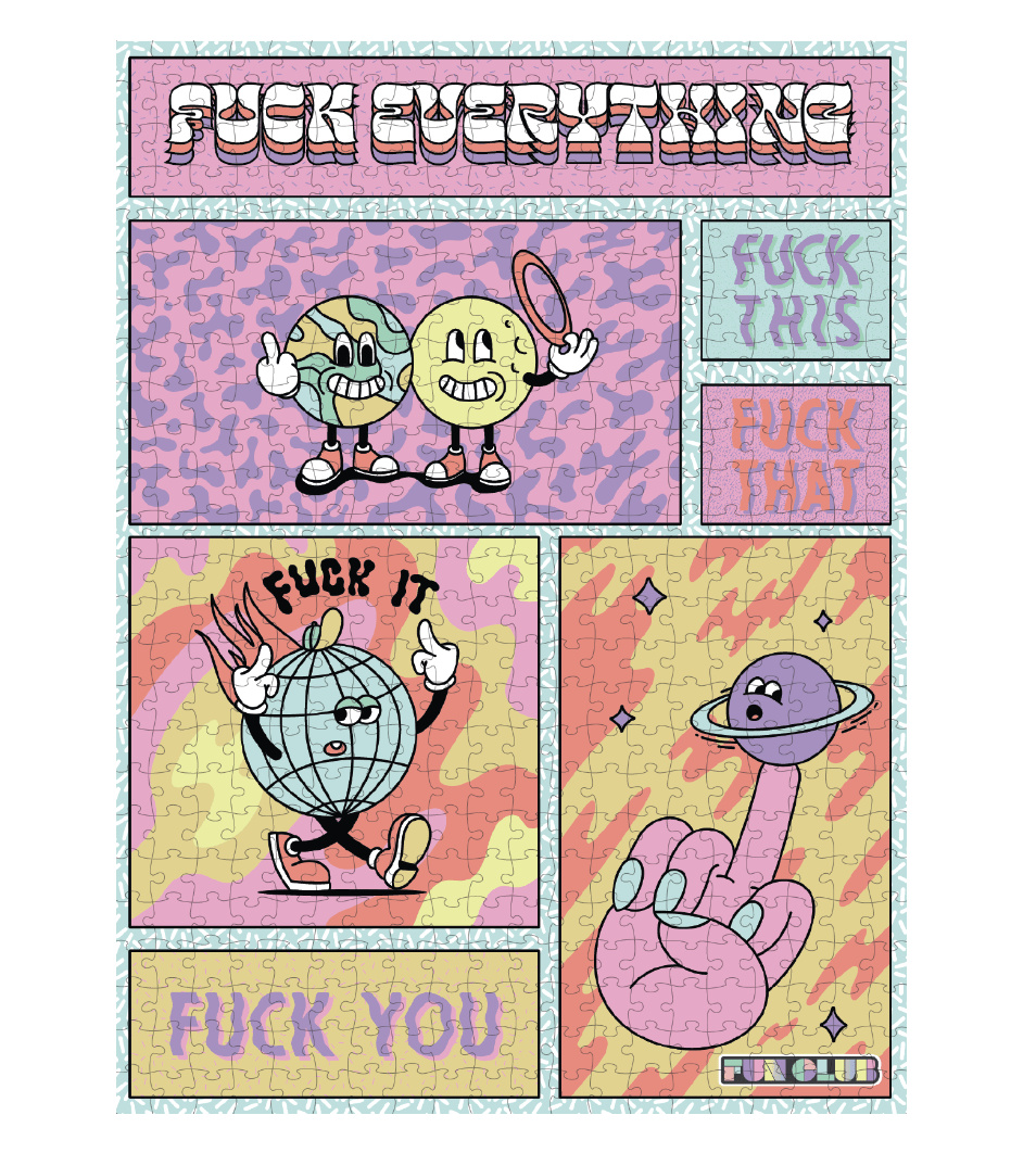 F_ck Everything Puzzle - Funny 500 Piece Jigsaw Puzzle by FUN CLUB - FUN CLUB - Jigsaw Puzzles - The Puzzle Center -