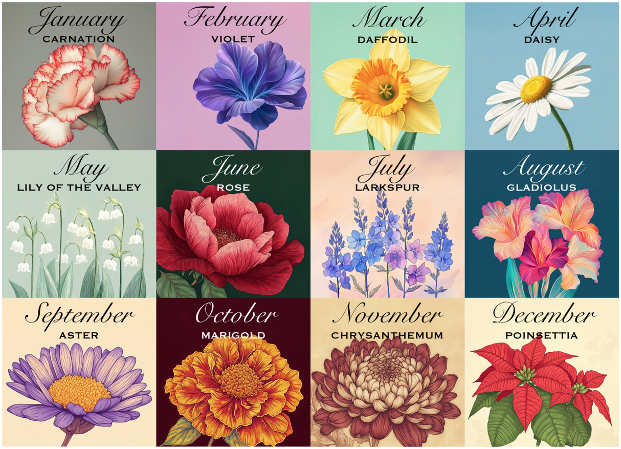 Floral Calendar 1000 Piece Jigsaw Puzzle | Snappy Puzzles - Jigsaw Puzzles - The Puzzle Center