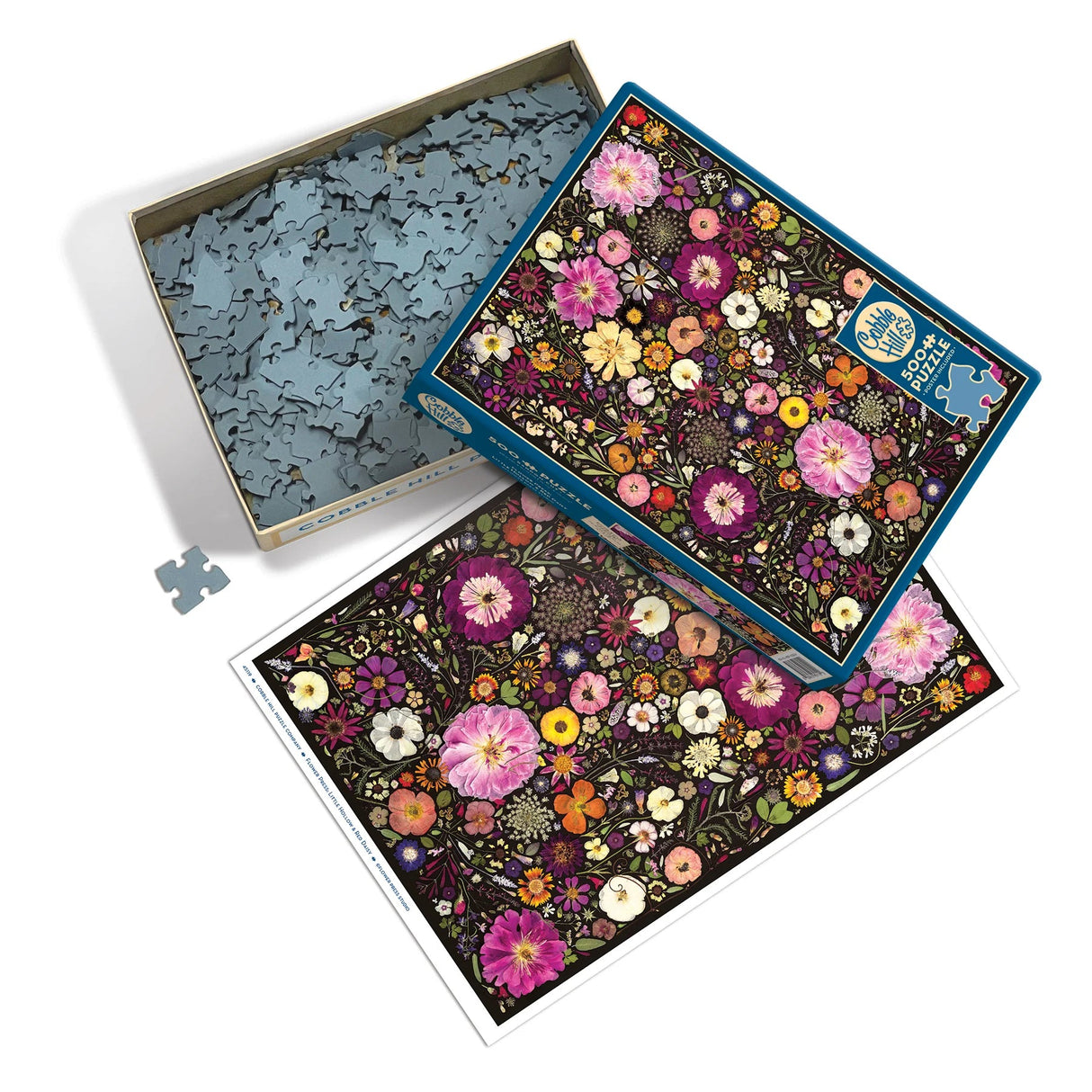 Flower Press: Little Hollow & Red Daisy 500 Piece Jigsaw Puzzle | Cobble Hill Puzzles - Jigsaw Puzzles - The Puzzle Center