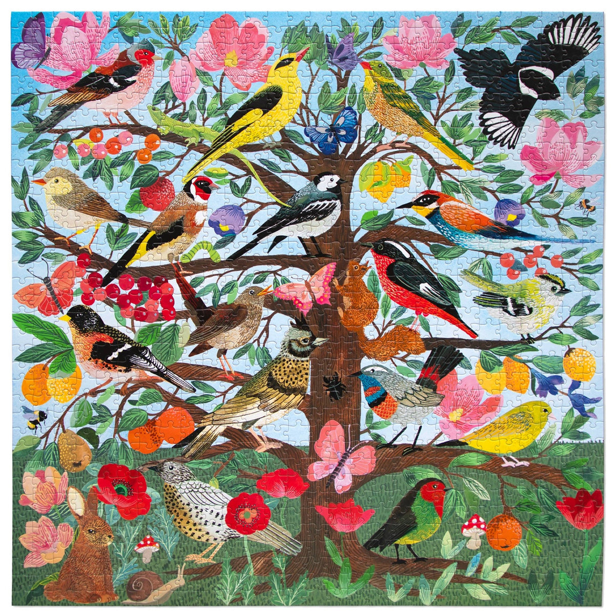 French Medieval Songbirds 1000 Piece Jigsaw Puzzle | eeBoo - Jigsaw Puzzles - The Puzzle Center