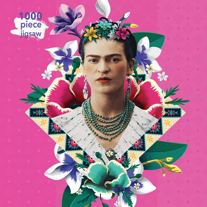 Frida Kahlo Pink 1000 Piece Jigsaw Puzzle by Flame Tree - Flame Tree - Jigsaw Puzzles - The Puzzle Center -