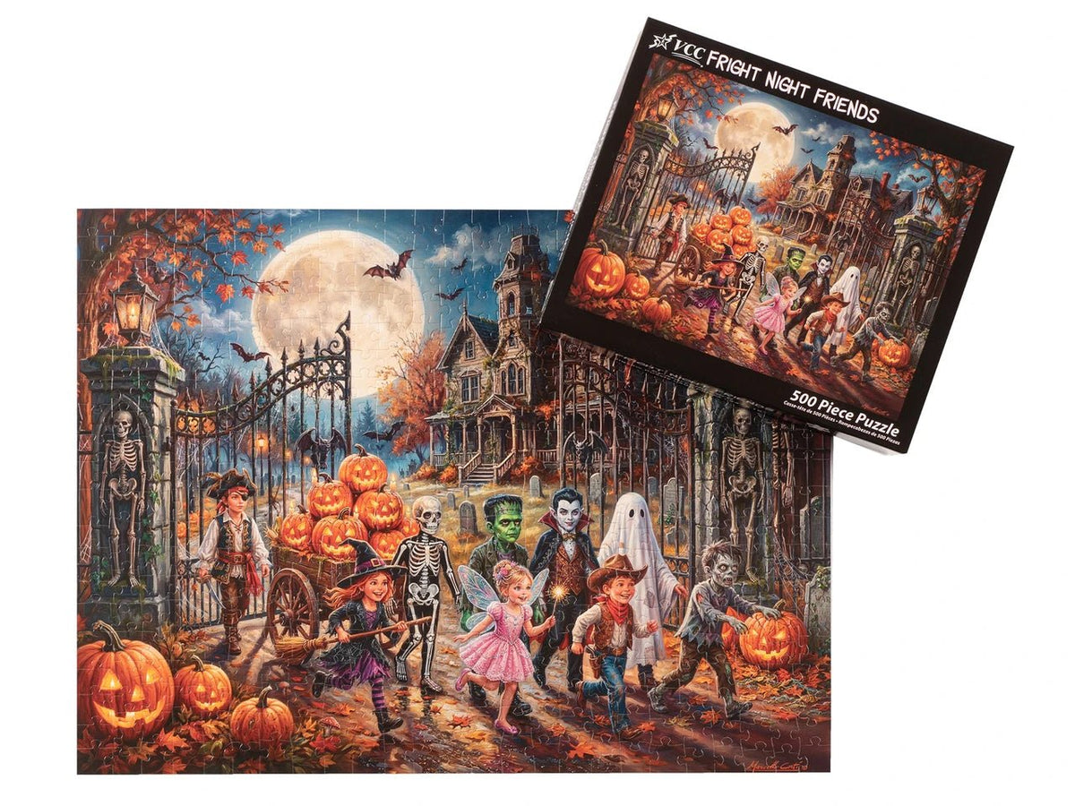Fright Night Friends 500 Piece Jigsaw Puzzle | Vermont Christmas Co - Jigsaw Puzzles - The Puzzle Center