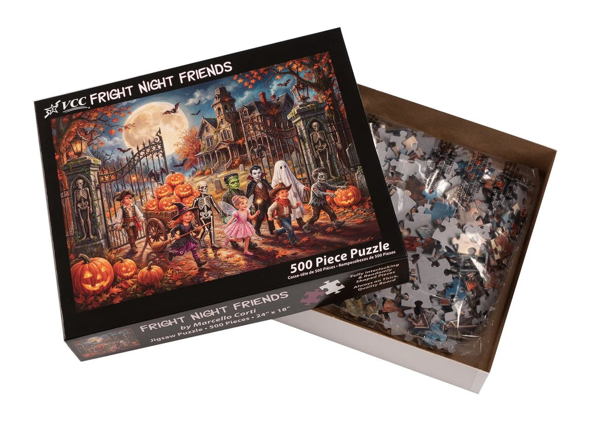Fright Night Friends 500 Piece Jigsaw Puzzle | Vermont Christmas Co - Jigsaw Puzzles - The Puzzle Center