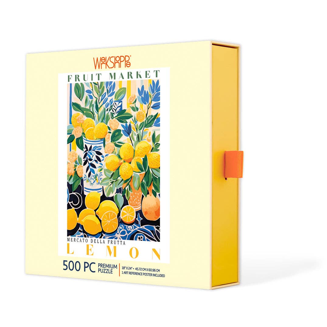 Fruit Market Lemons 500 Piece Jigsaw Puzzle | WerkShoppe - Jigsaw Puzzles - The Puzzle Center