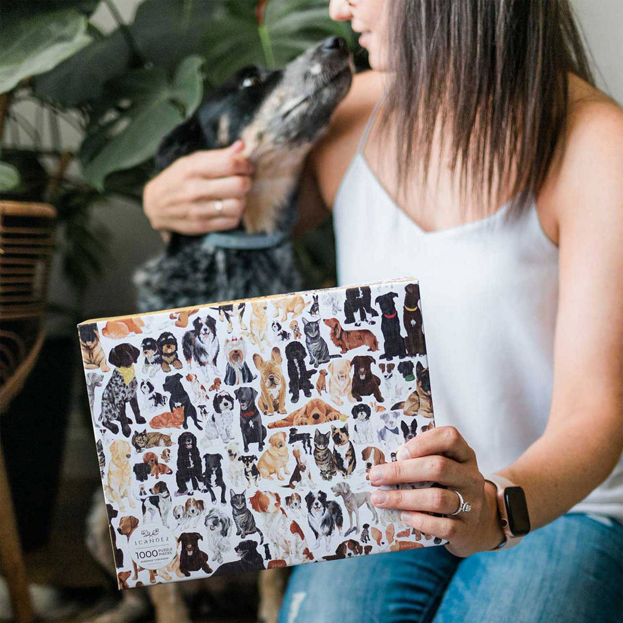Furry Friends 1000 Piece Dog & Cat Jigsaw Puzzle by 1Canoe2 - 1canoe2 | One Canoe Two Paper Co. - Jigsaw Puzzles - The Puzzle Center -