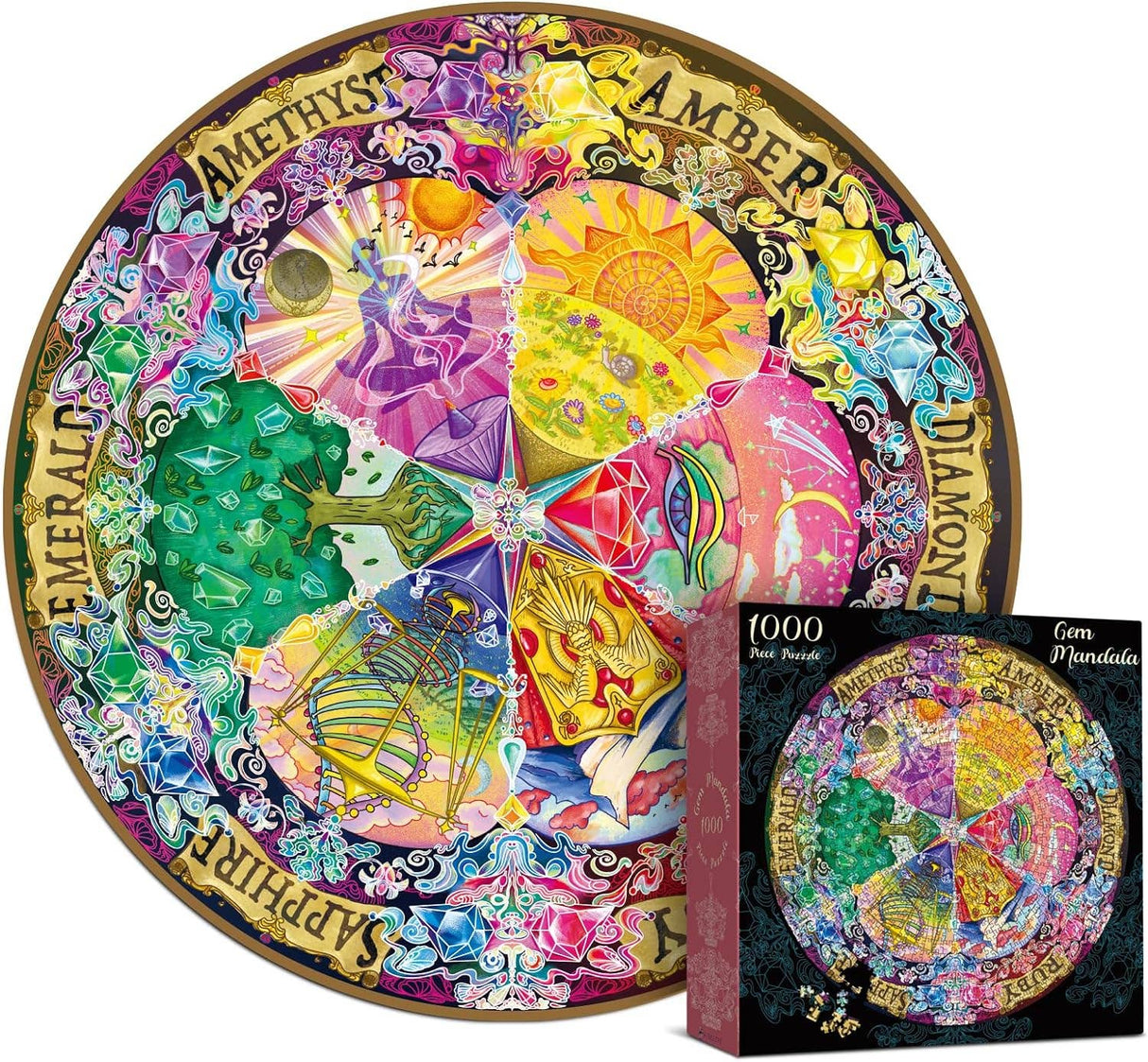 Gem Mandala 1000 Piece Jigsaw Puzzle | Antelope Puzzle - Jigsaw Puzzles - The Puzzle Center