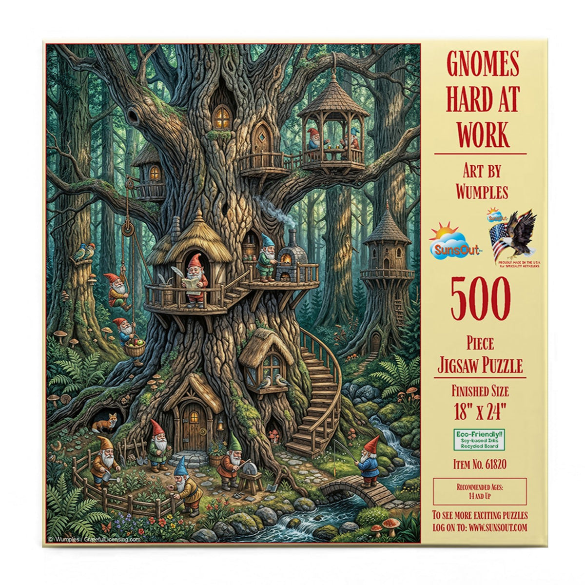 Gnomes Hard At Work 500 Piece Jigsaw Puzzle | SunsOut - Jigsaw Puzzles - The Puzzle Center