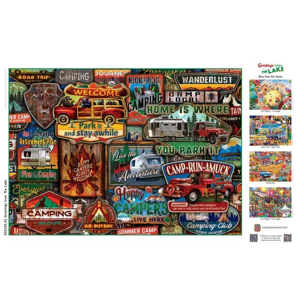 Greetings From The Lake 500 Piece Jigsaw Puzzle | Masterpieces - Jigsaw Puzzles - The Puzzle Center