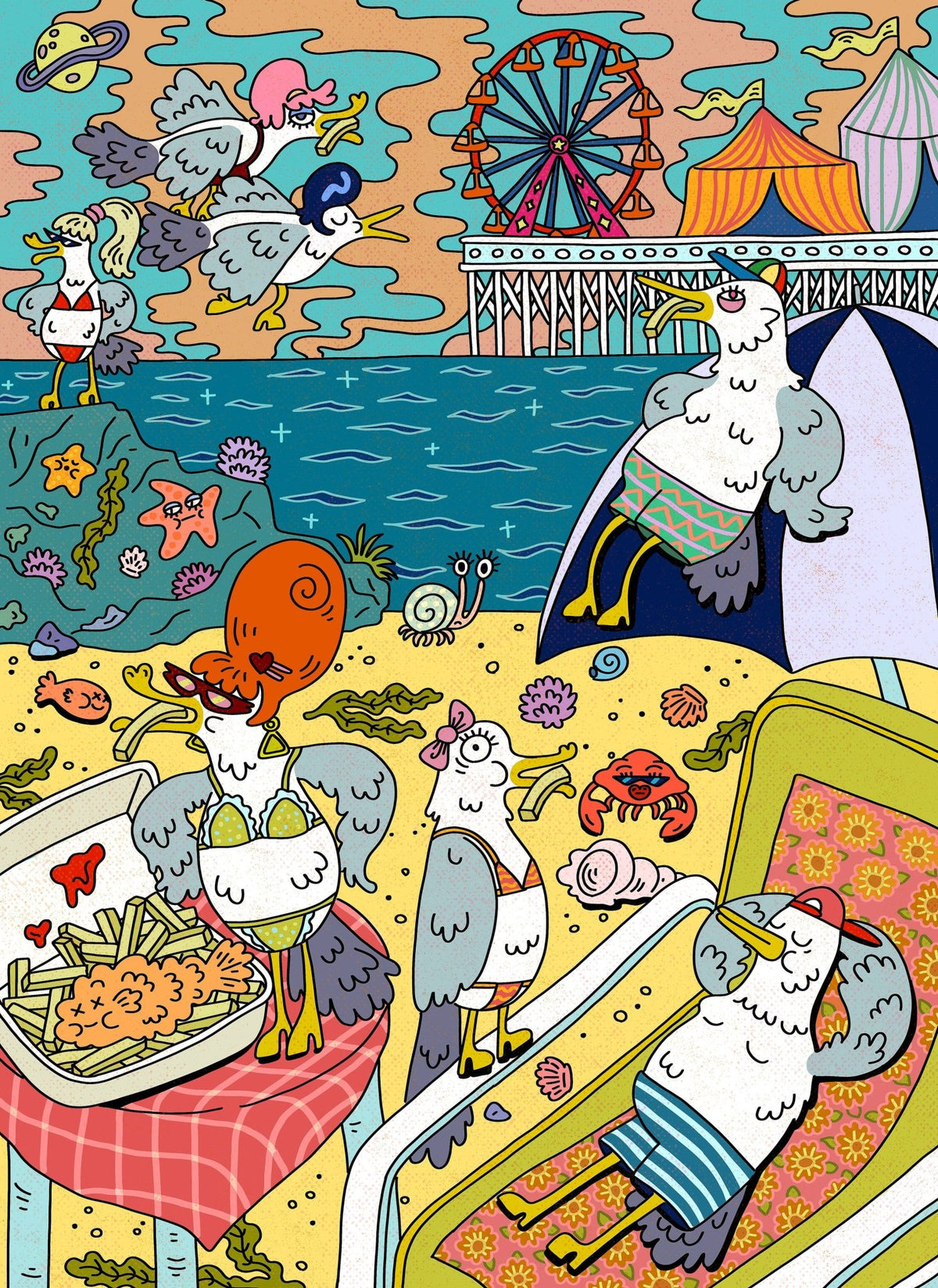 Gull Trouble 1000 Piece Jigsaw Puzzle | Birdie Puzzles - Jigsaw Puzzles - The Puzzle Center
