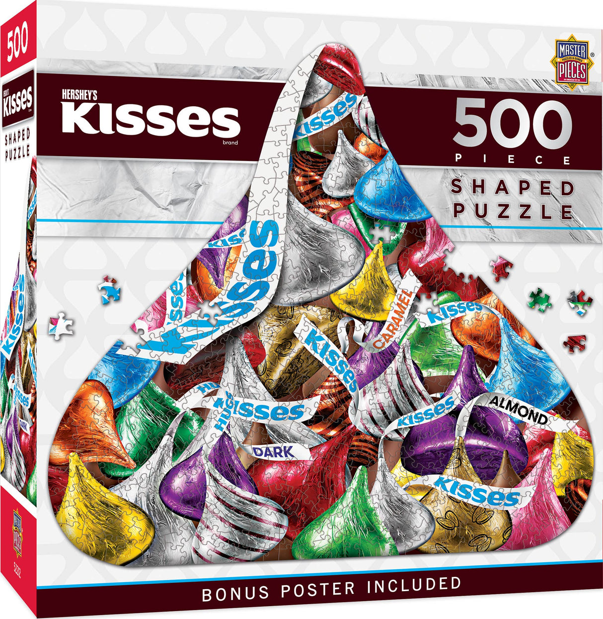 Hershey's Kisses 500 Piece Shaped Puzzle by MasterPieces Puzzles - Masterpieces Puzzles - Jigsaw Puzzles - The Puzzle Center -