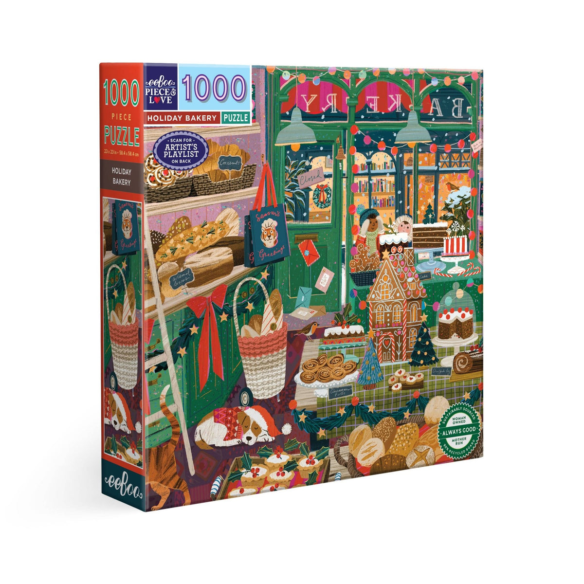 Holiday Bakery 1000 Piece Jigsaw Puzzle | eeBoo - Jigsaw Puzzles - The Puzzle Center