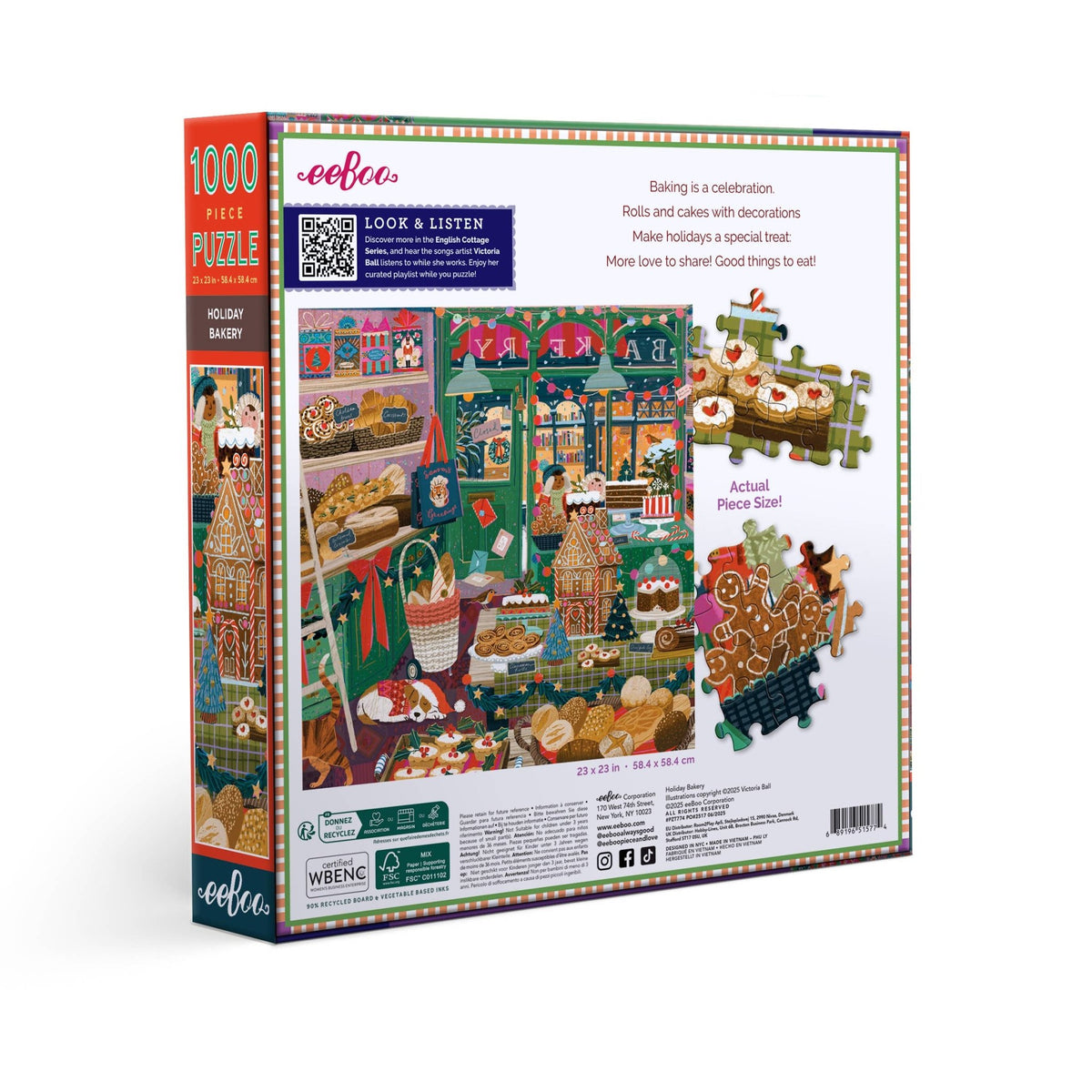 Holiday Bakery 1000 Piece Jigsaw Puzzle | eeBoo - Jigsaw Puzzles - The Puzzle Center