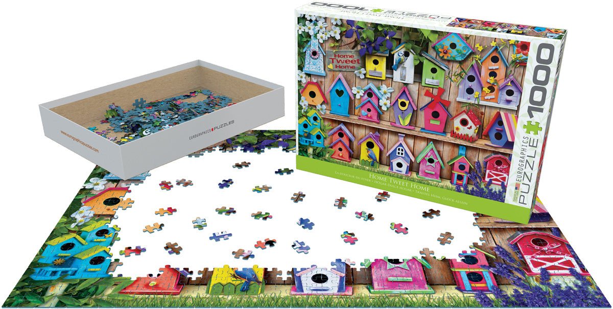 Home Tweet Home (Birdhouses) 1000 piece jigsaw puzzle by Eurographics - Eurographics - Jigsaw Puzzles - The Puzzle Center -