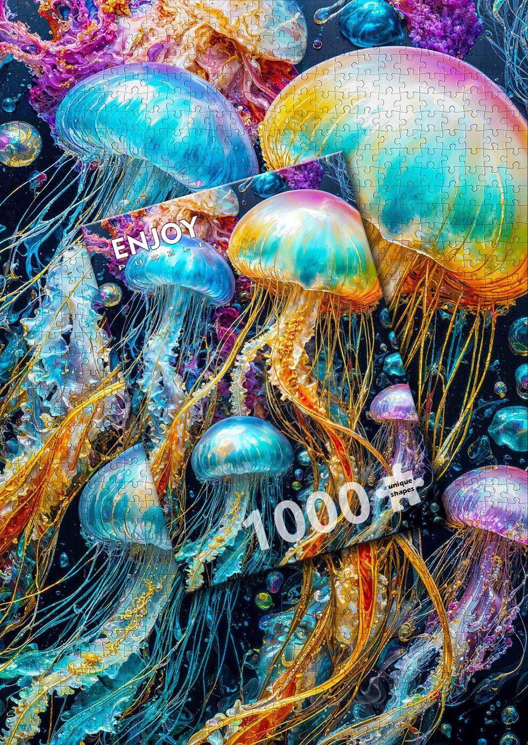 Jellyfish Glow 1000 Piece Jigsaw Puzzle | Enjoy Puzzles - Jigsaw Puzzles - The Puzzle Center