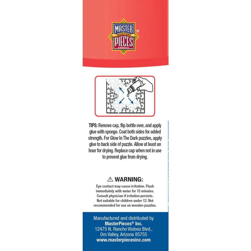 Jigsaw Puzzle Glue with Sponge Applicator 5 oz | Masterpieces - Puzzle Accessories - The Puzzle Center