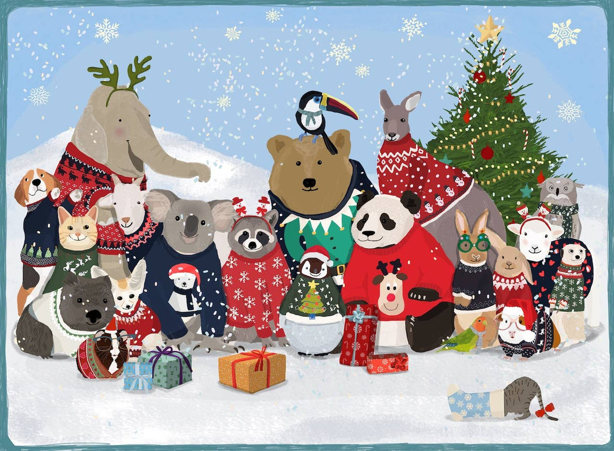 Joy to the Wool 500 Piece Christmas Puzzle by Puzzlefolk - Puzzlefolk - Jigsaw Puzzles - The Puzzle Center -