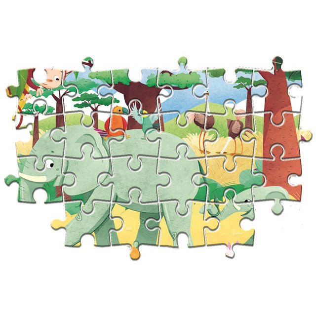 Jungle Friends 3x48 Piece Supercolor Puzzle by Clementoni - Clementoni - Jigsaw Puzzles - The Puzzle Center -