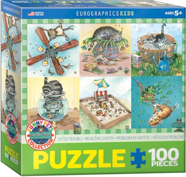 Kitten Trouble 100 Piece Jigsaw Puzzle by Eurographics - Adorable and Fun - Eurographics - Jigsaw Puzzles - The Puzzle Center -