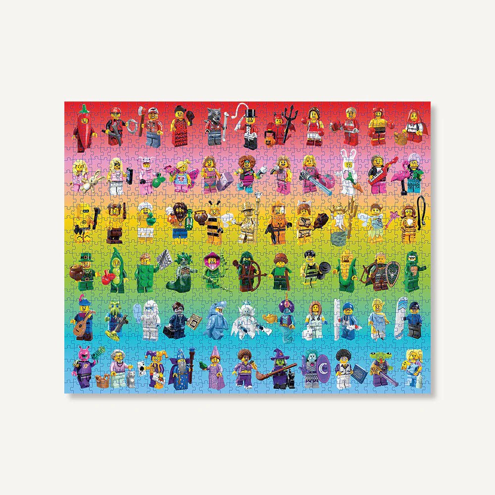 LEGO Minifigure Rainbow 1000 Piece Jigsaw Puzzle – Colorful LEGO Fun! - Lego - Jigsaw Puzzles - The Puzzle Center -