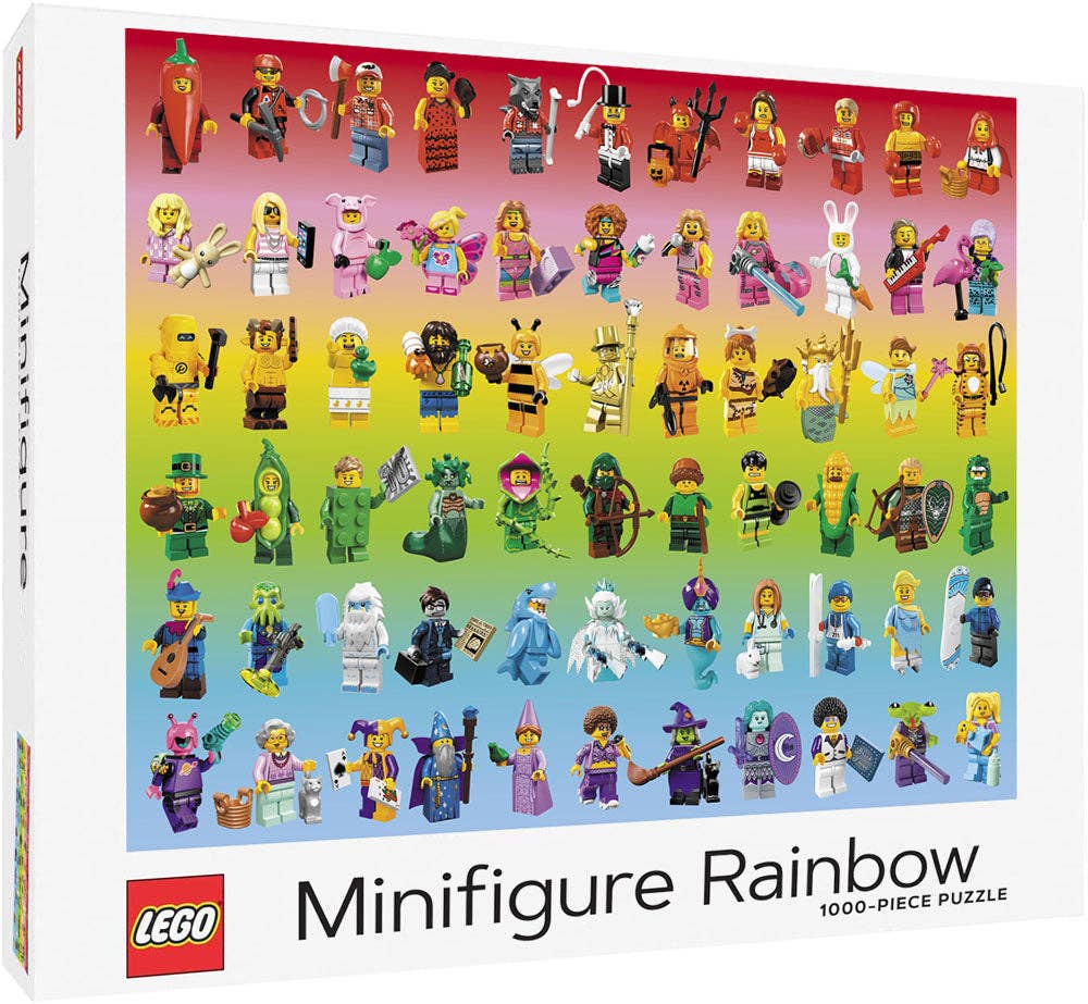 LEGO Minifigure Rainbow 1000 Piece Jigsaw Puzzle – Colorful LEGO Fun! - Lego - Jigsaw Puzzles - The Puzzle Center -