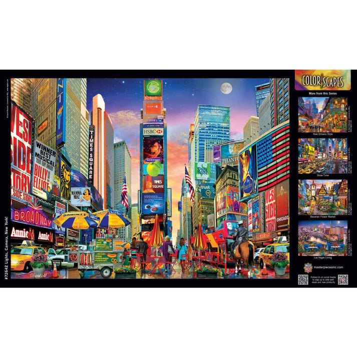 Lights, Camera, New York! 1000 Piece Jigsaw Puzzle | Masterpieces - Jigsaw Puzzles - The Puzzle Center