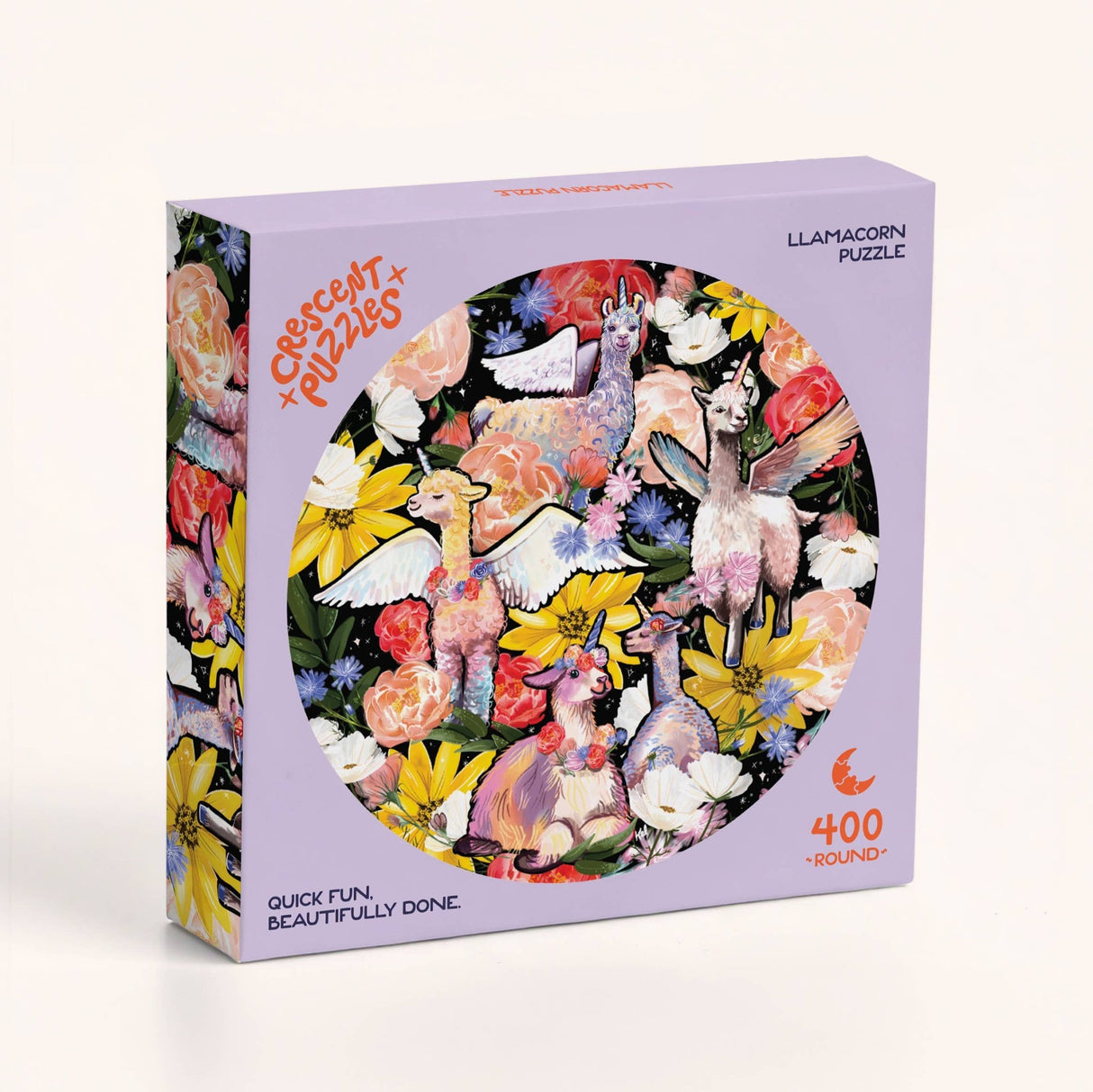 Llamacorn 400 Piece Round Jigsaw Puzzle | Crescent Puzzles - Jigsaw Puzzle - The Puzzle Center