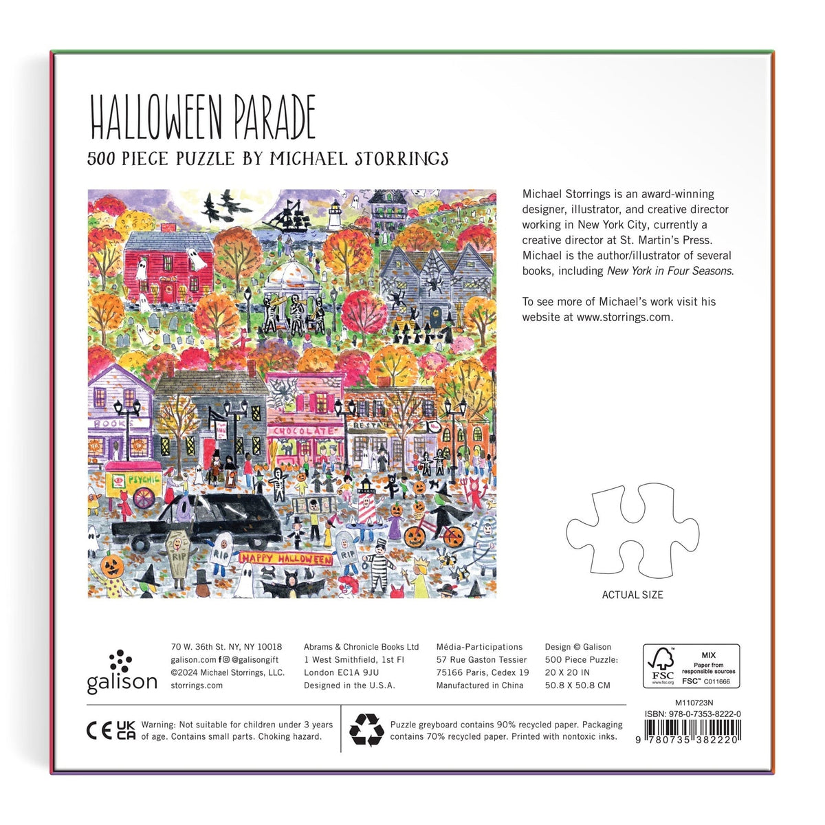 Michael Storrings Halloween Parade 500 Piece Jigsaw Puzzle | Galison - Jigsaw Puzzles - The Puzzle Center