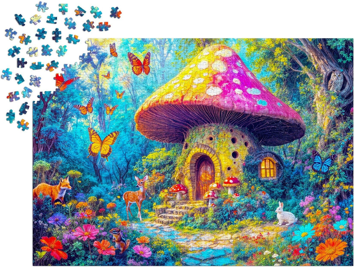Mushroom Cottage 1000 Piece Jigsaw Puzzle | Enjoy Puzzles - Jigsaw Puzzles - The Puzzle Center