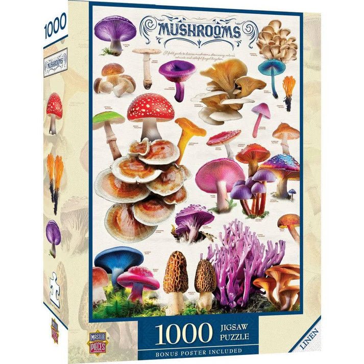 Mushrooms 1000 Piece Jigsaw Puzzle | Masterpieces - Jigsaw Puzzles - The Puzzle Center