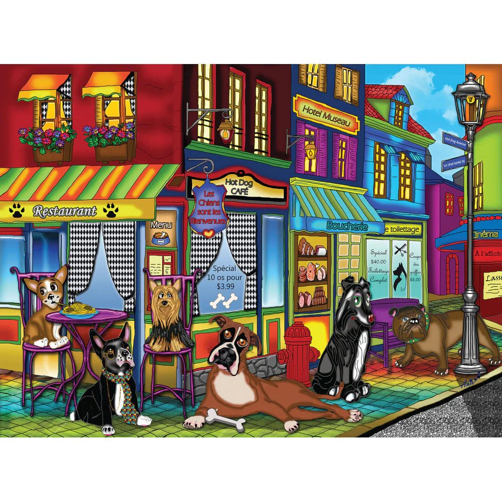 New Dogs on the Block 1000 Piece Jigsaw Puzzle by JaCaRou Puzzles - JaCaRou Puzzles Inc. - Jigsaw Puzzles - The Puzzle Center -