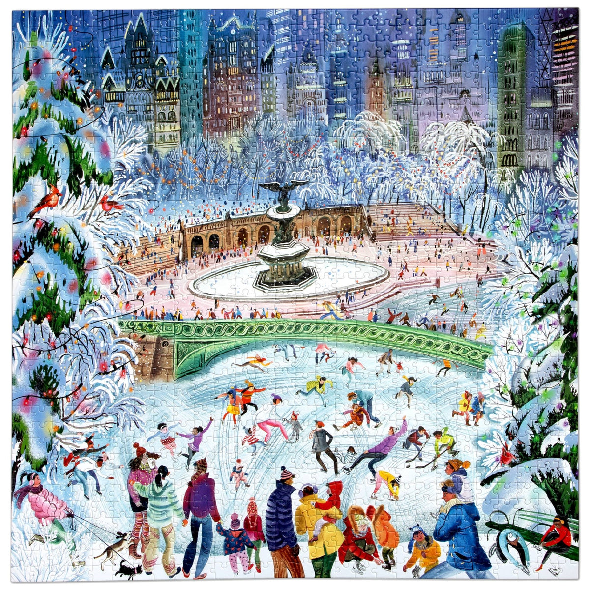 New York City Skaters 1000 Piece Jigsaw Puzzle | eeBoo - Jigsaw Puzzles - The Puzzle Center