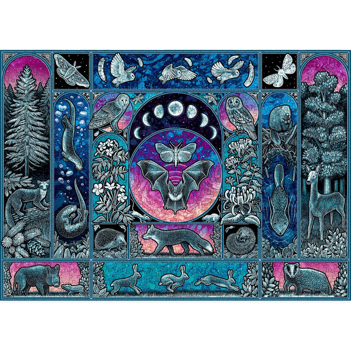 Nocturnal 1000 Piece Cut Jigsaw Puzzle | Cloudberries - Jigsaw Puzzles - The Puzzle Center