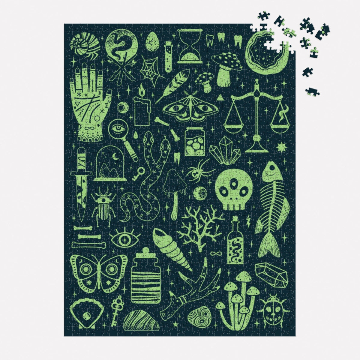 Occult and Curious 1000 Piece Glow in the Dark Puzzle | Galison - Jigsaw Puzzles - The Puzzle Center