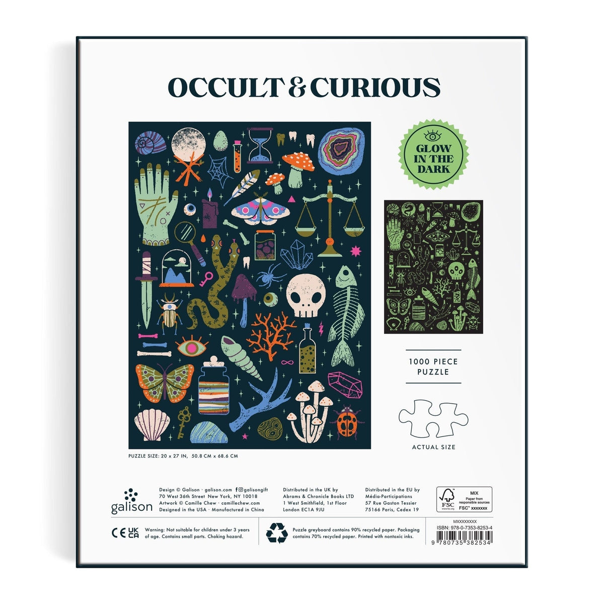 Occult and Curious 1000 Piece Glow in the Dark Puzzle | Galison - Jigsaw Puzzles - The Puzzle Center