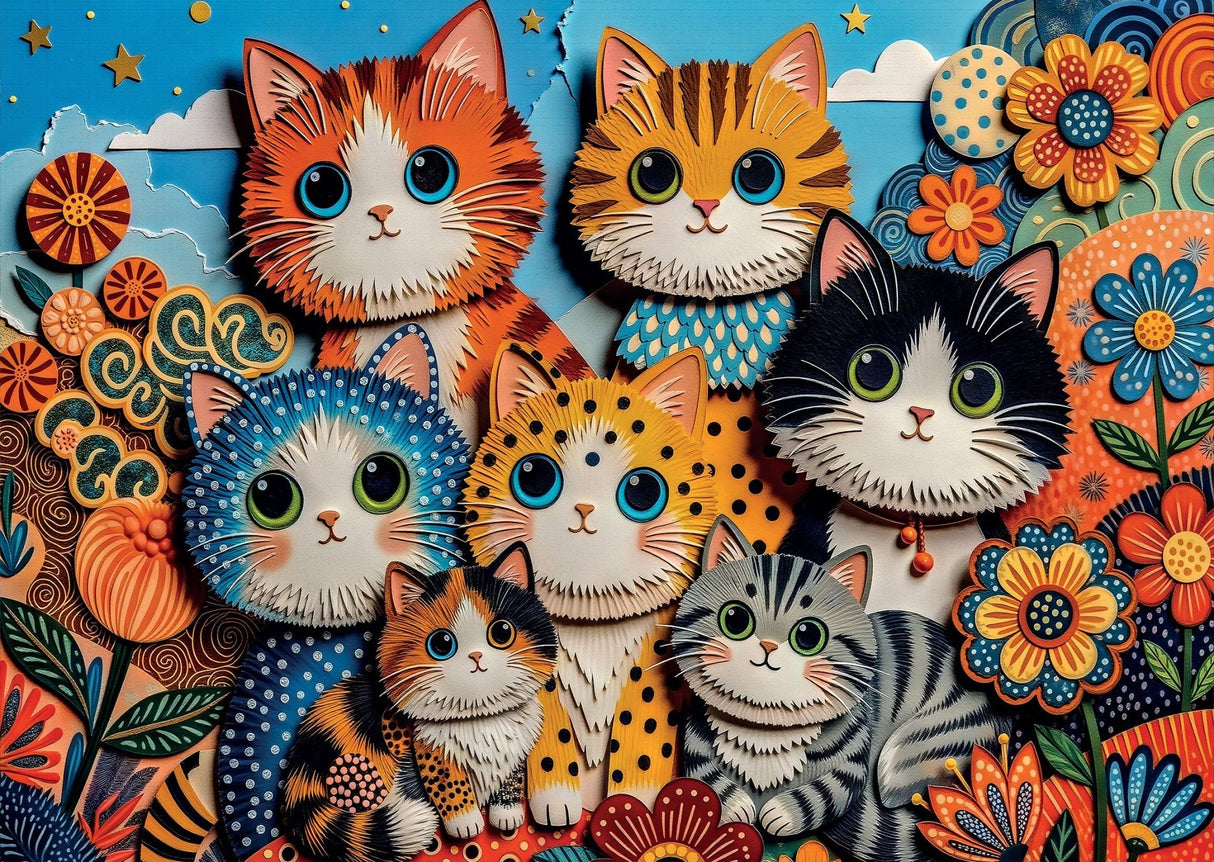 Paper Art Collage 1000 Piece Jigsaw Puzzle | Delfy - Jigsaw Puzzles - The Puzzle Center