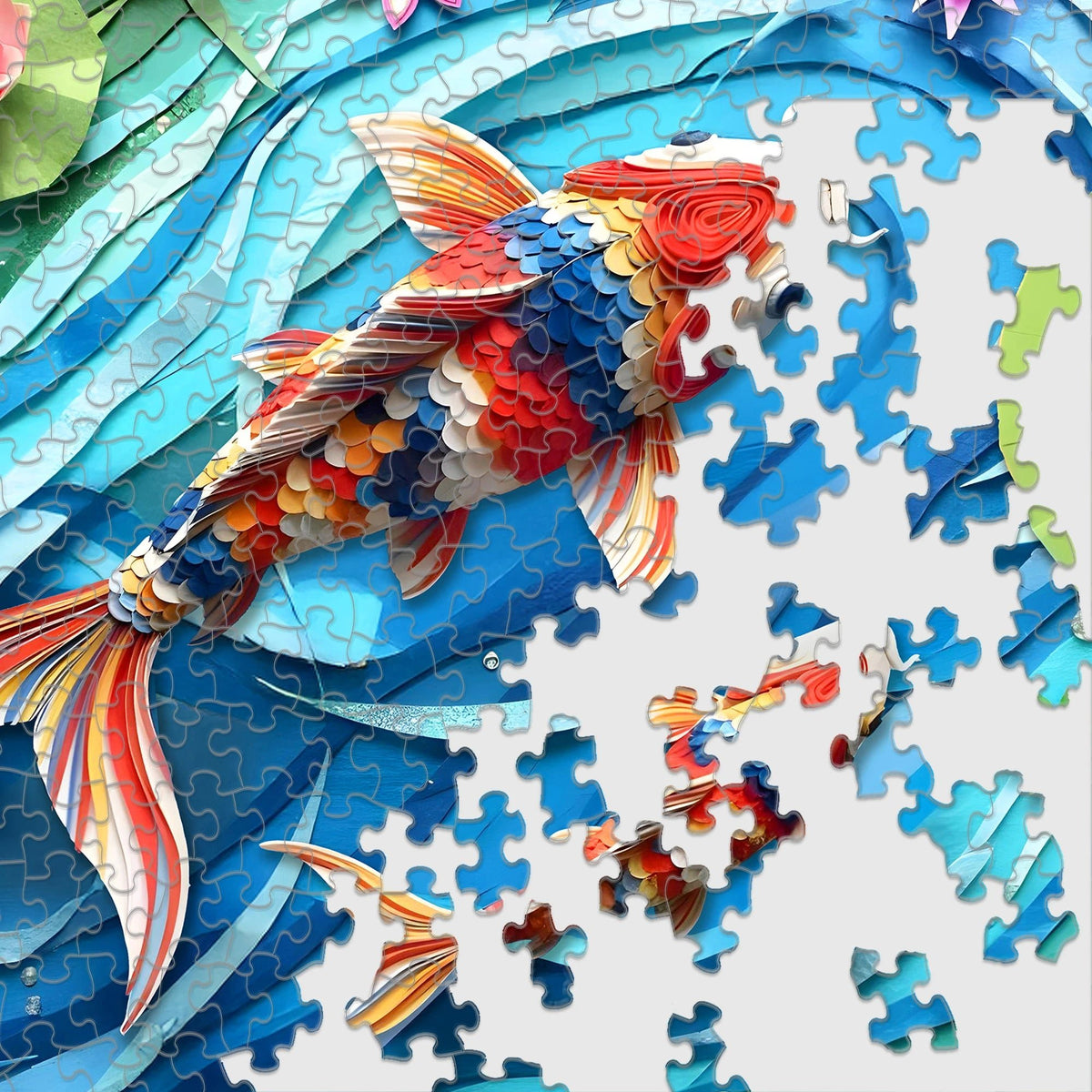 Paper Koi 500 Piece Jigsaw Puzzle | Springbok Puzzles - Jigsaw Puzzles - The Puzzle Center