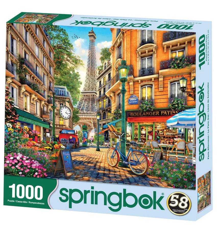 Paris Afternoon 1000 Piece Jigsaw Puzzle by Springbok Puzzles - A Stroll Through Paris - Springbok Puzzles - Jigsaw Puzzles - The Puzzle Center -