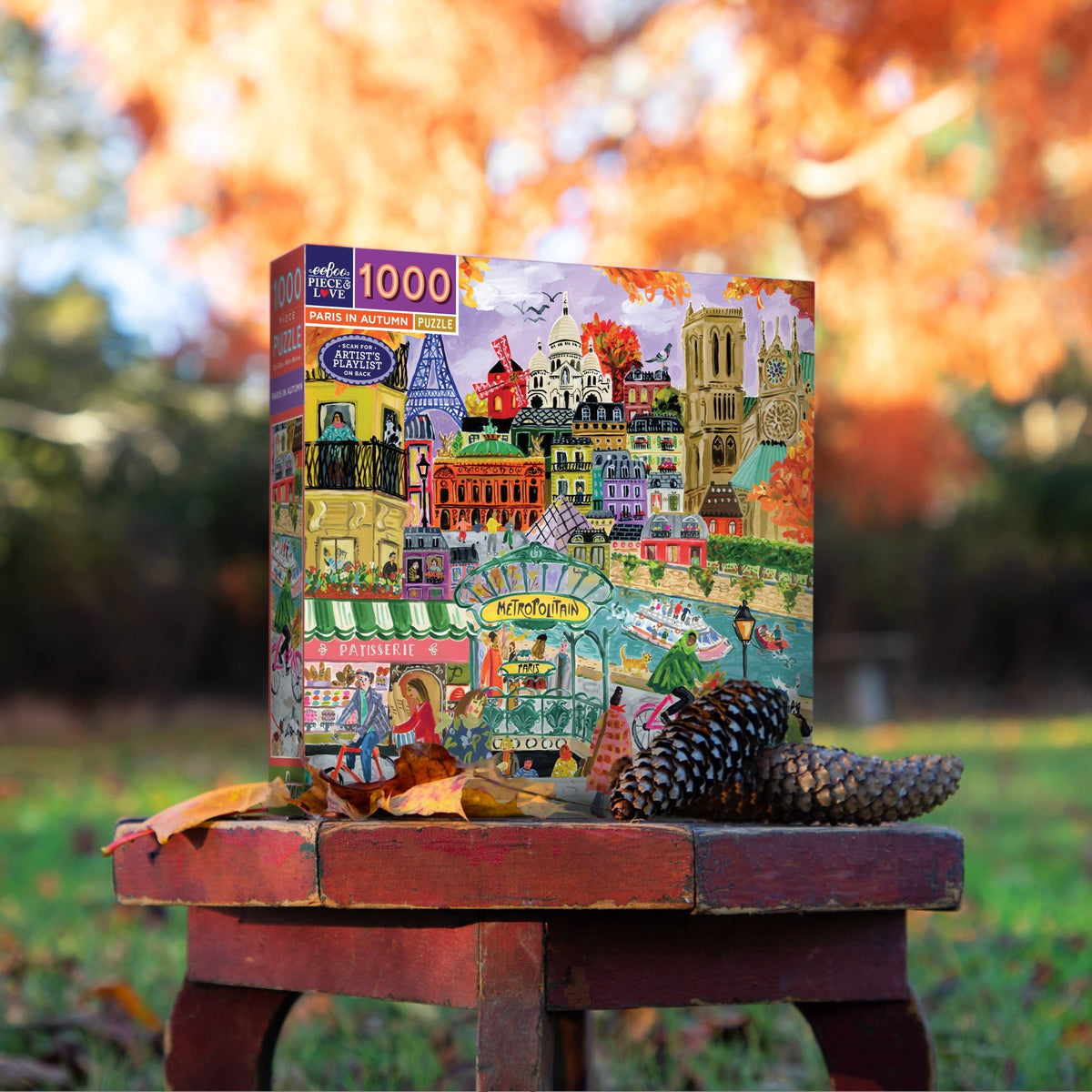 Paris in Autumn 1000 Piece Jigsaw Puzzle | eeBoo - Jigsaw Puzzles - The Puzzle Center
