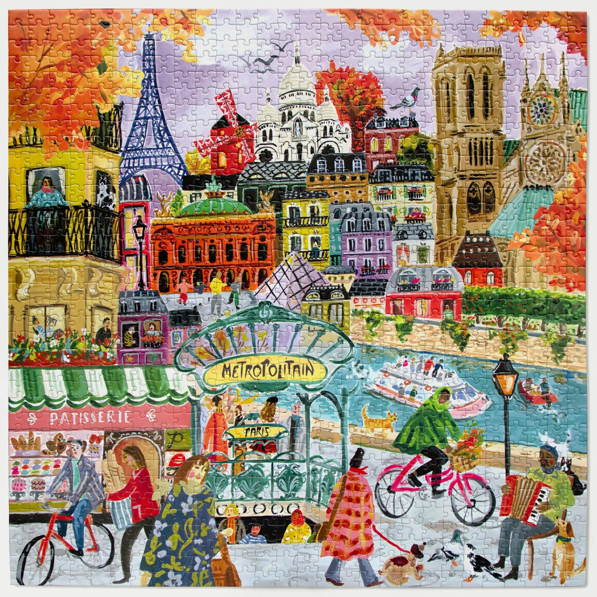 Paris in Autumn 1000 Piece Jigsaw Puzzle | eeBoo - Jigsaw Puzzles - The Puzzle Center