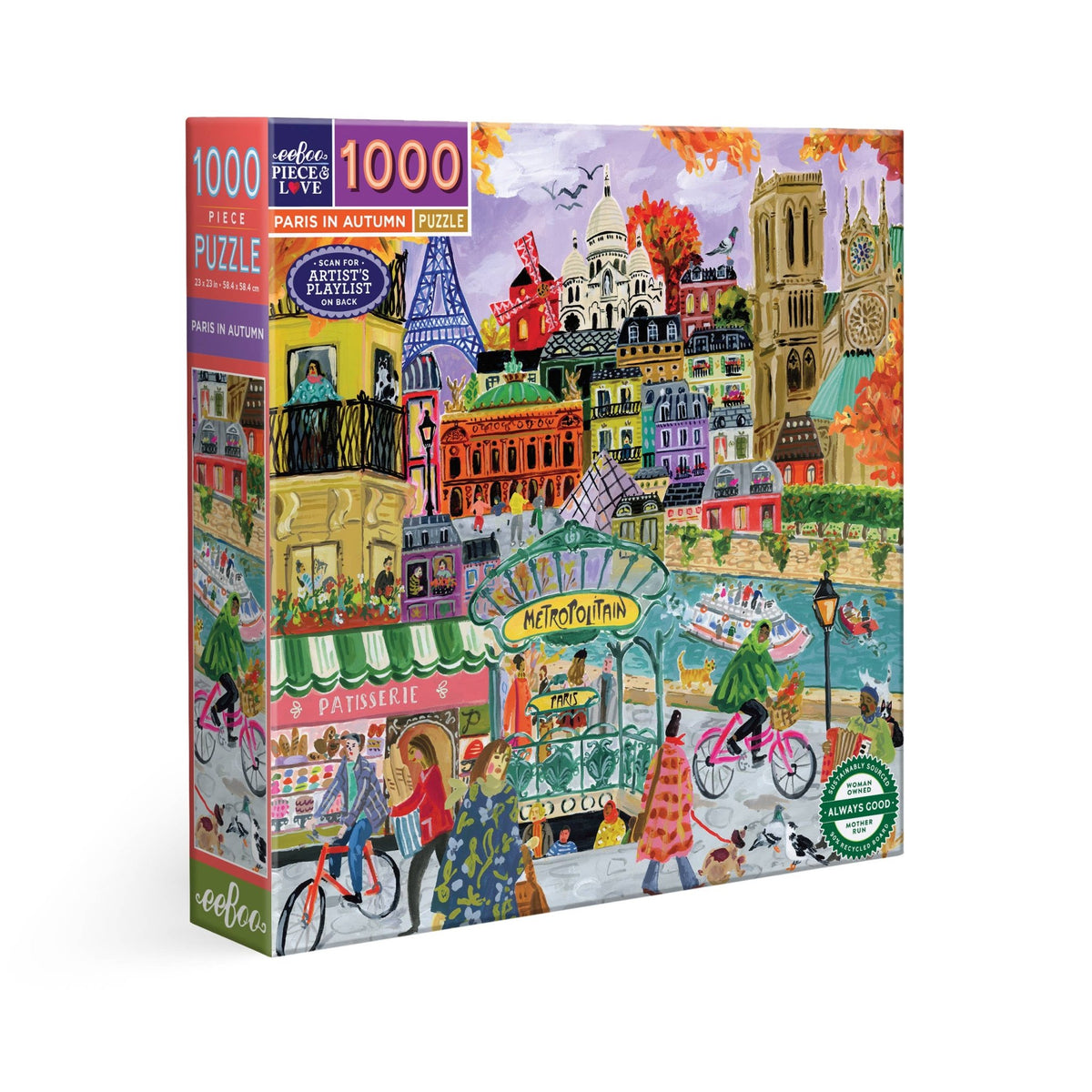 Paris in Autumn 1000 Piece Jigsaw Puzzle | eeBoo - Jigsaw Puzzles - The Puzzle Center