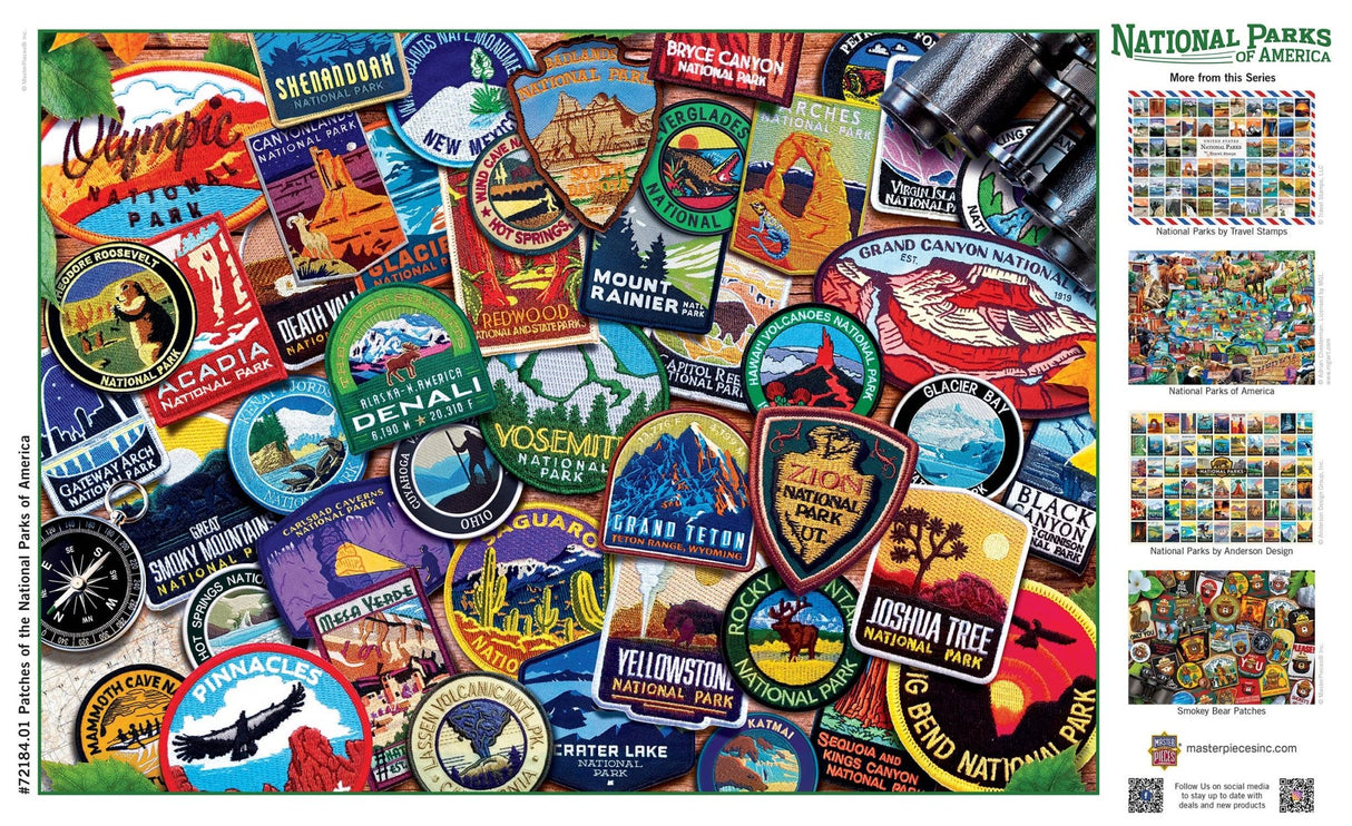 Patches of the National Parks 1000 Piece Puzzle by Masterpieces - Masterpieces Puzzles - Jigsaw Puzzles - The Puzzle Center -