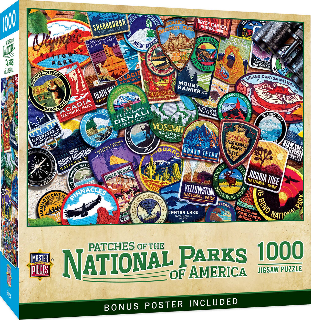 Patches of the National Parks 1000 Piece Puzzle by Masterpieces - Masterpieces Puzzles - Jigsaw Puzzles - The Puzzle Center -