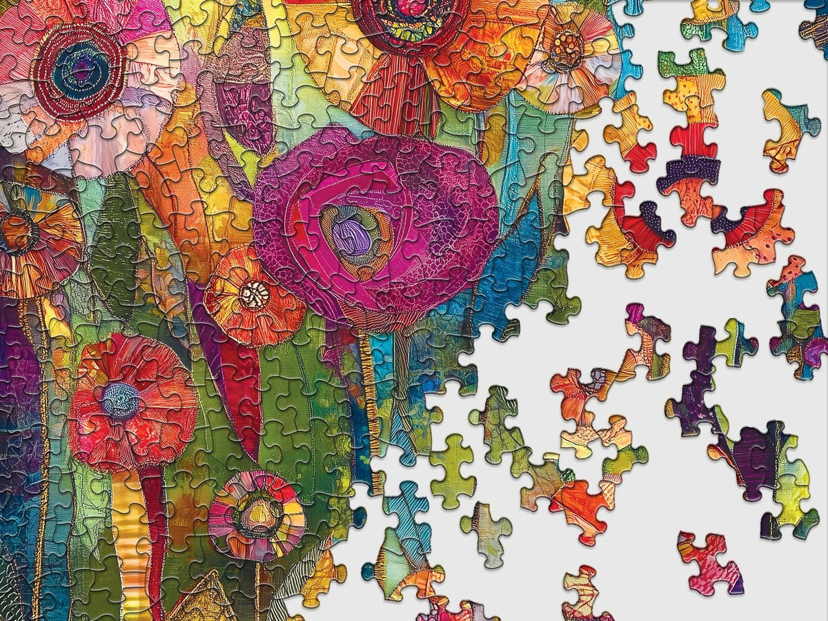 Patchwork Petals 500 Piece Jigsaw Puzzle | Springbok Puzzles - Jigsaw Puzzles - The Puzzle Center