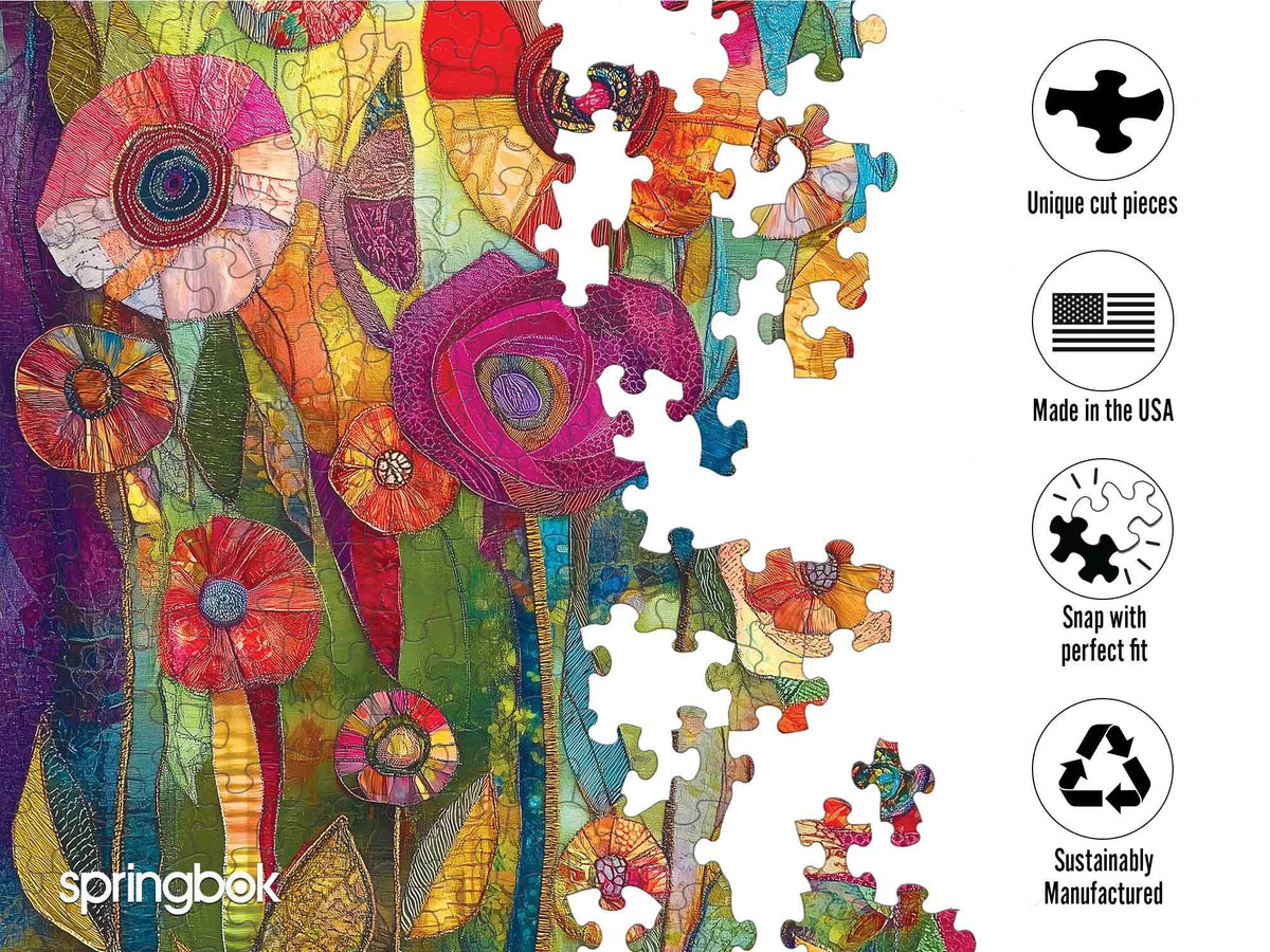 Patchwork Petals 500 Piece Jigsaw Puzzle | Springbok Puzzles - Jigsaw Puzzles - The Puzzle Center