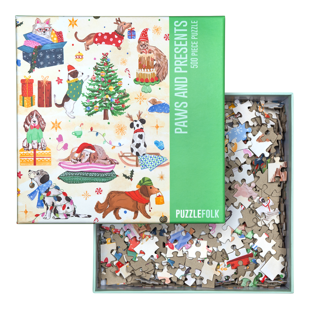 Paws and Presents 500 Piece Jigsaw Puzzle | Puzzlefolk - Jigsaw Puzzle - The Puzzle Center