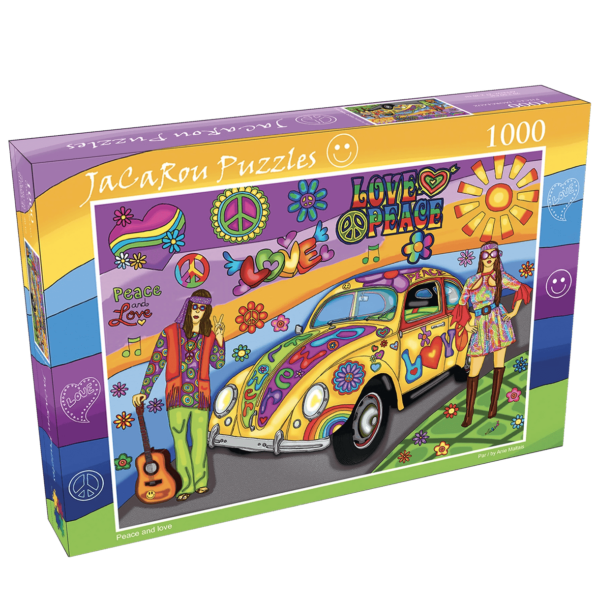 Peace and Love 1000 Piece Puzzle by JaCaRou Puzzles - JaCaRou Puzzles Inc. - Jigsaw Puzzles - The Puzzle Center -