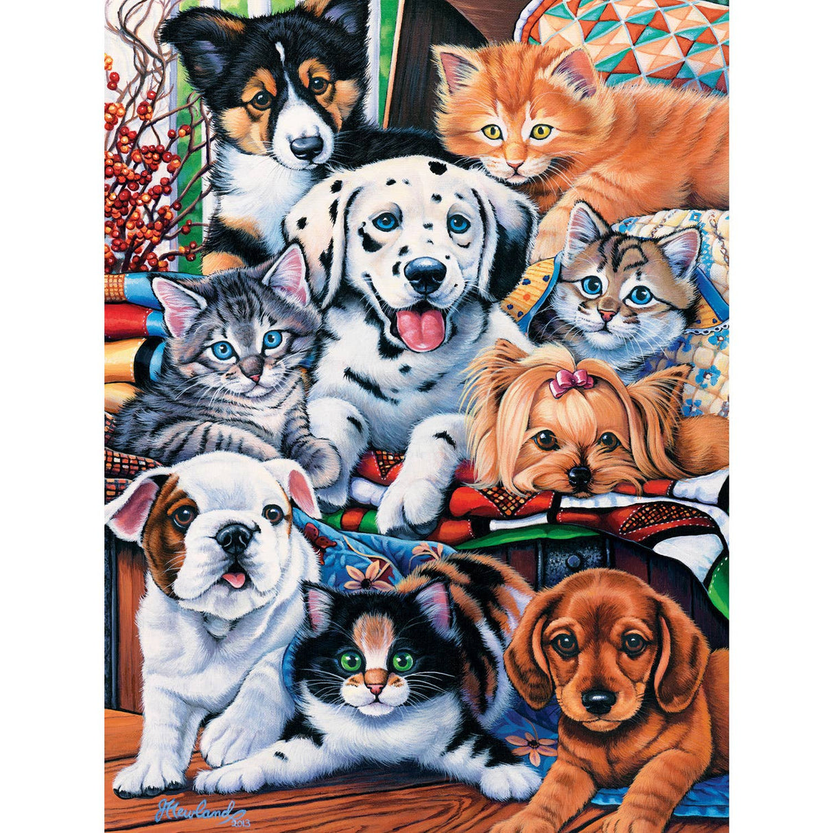 Playful Paws - Hide and Seek 300 Piece EZ Grip Puzzle by MasterPieces - Jigsaw Puzzles - The Puzzle Center -