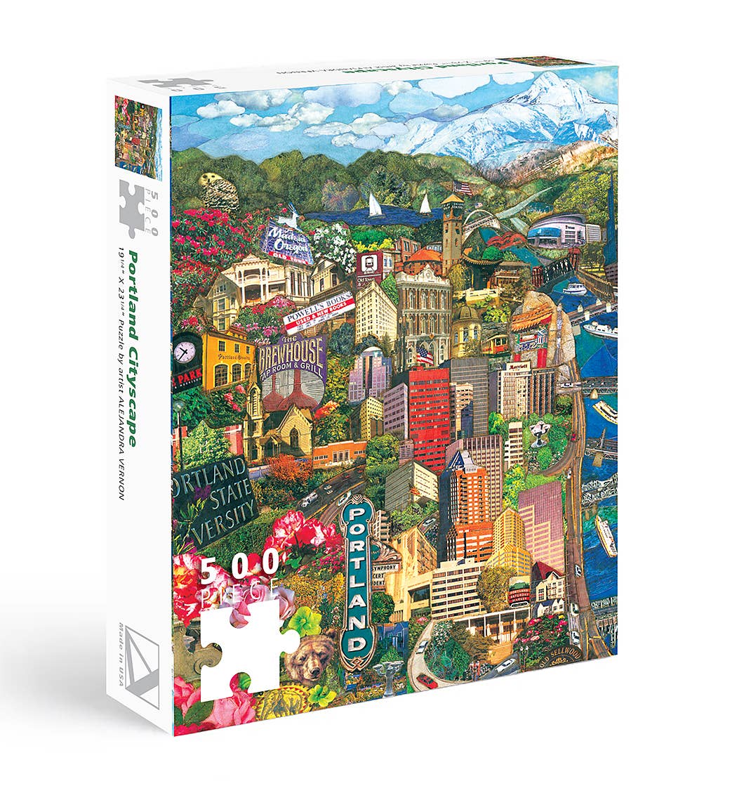 Portland Cityscape 500 Piece Puzzle | Allport Editions - Jigsaw Puzzles - The Puzzle Center